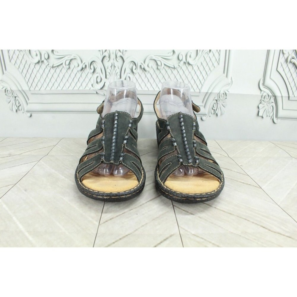 Clarks Lexi Marigold Black Leather Open Toe Ankle Strappy Sandals Size 9 M - Picture 4 of 9